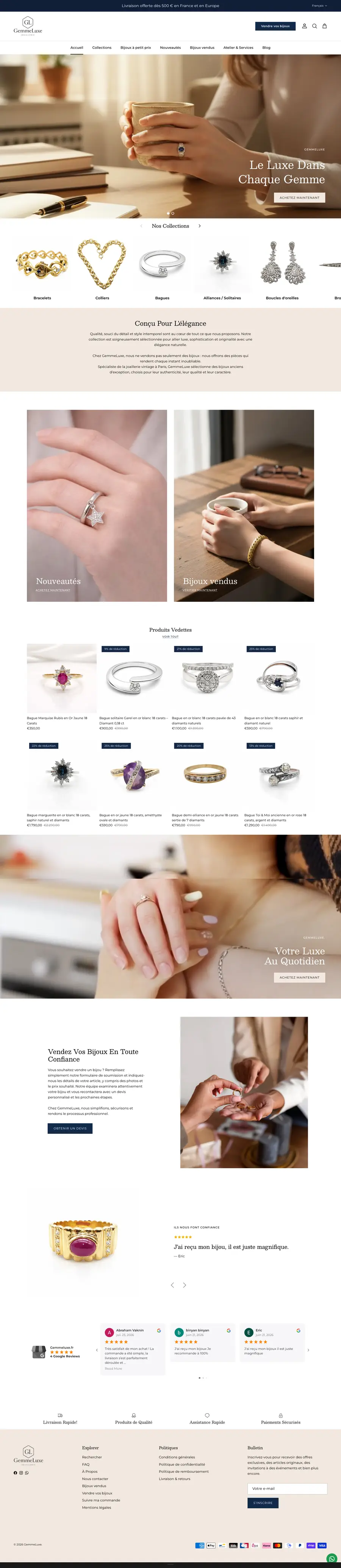GemmeLuxe homepage